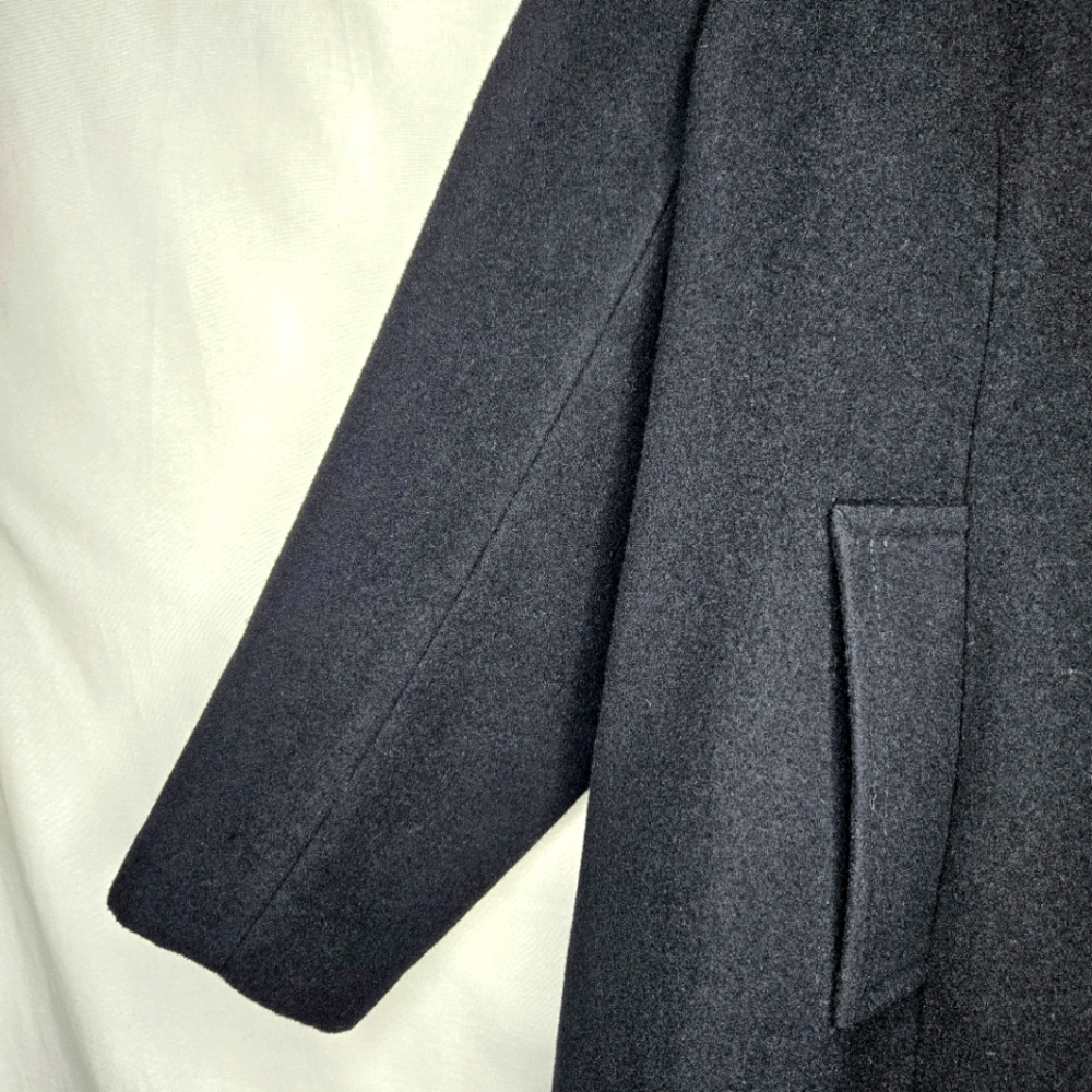 Fleet Street LDT. Black wool Coat. 1X. - Picture 3 of 15